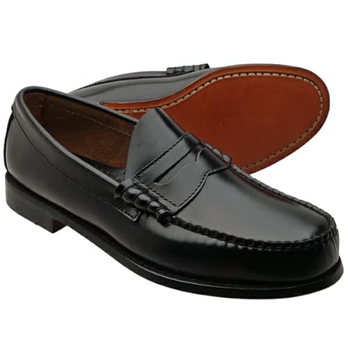 G.H.BASS LARSON (ラーソン) BLACK 【幅狭 Width:D】 バス ビーフロールローファー ブラック ≪ＵＳＡ直輸入・正規品≫ [並行輸入品]