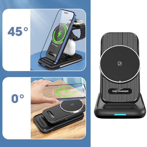 Chargeur simultané pliable et station d'énergie compacte multi-appareils - 2