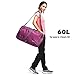 Gonex 60L Packable Travel Duffle Bag Foldable Duffel Bags for Luggage Gym Sports Camping Travelling Cycling Storage Shopping Water & Tear Resistant Rose Red