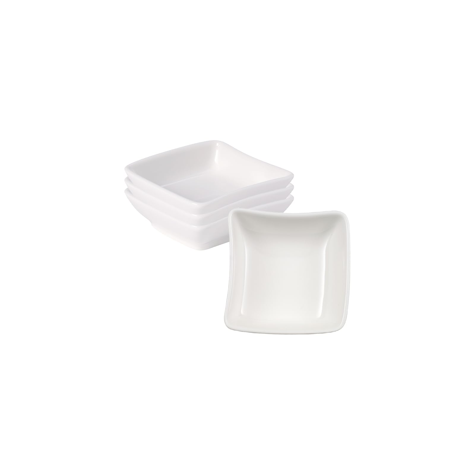 Villeroy & Boch NewWave 4er Set Dipschälchen 8x8cm weiß Porzellan
