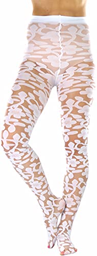 Image of ToBeInStyle Women's Sheer Floral Lace Full Length Leggings