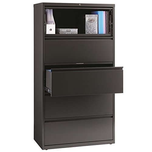 Hirsh 36-In Wide Hl8000 Series Metal 5 Drawer Lateral File Cabinet Charcoal #TOP2