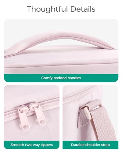 BAGSMART Lunch Box for Women Insulated Lunch Bag Cute Puffer Lunch Tote Bags Lightweight Quilted Reusable Cooler for Work Picnic or Travel, Khaki - image 5