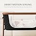 ANGELBLISS Electric Baby Bassinet Bedside Sleeper with Auto Rocking, Remote/Touch Control, 3 Timer Modes, 12 Sounds, 6 Heights, Storage & Wheels (Black)