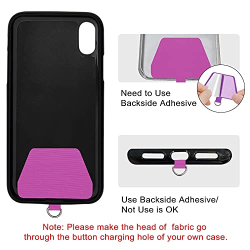 takyu Phone Lanyard, Universal Cell Phone Lanyard with Adjustable Nylon Neck strap, Phone Tether Safety Strap Compatible with Most Smartphones with Full Coverage Case (Purple) - Thumbnail 4