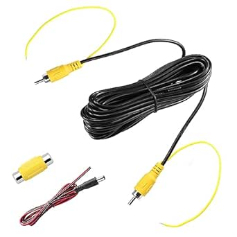 Rallonge Câble Caméra De Recul 6 Mètres - RCA Vidéo/audio + Alimentation 12V, Plug & Play
