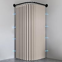 Haoyunll Opvouwbaar waterdicht anti-schimmel douchegordijn met haak, geen voering nodig, zwaar belastbare stoffen hoek douchegordijn, magnetische douchegordijnen voor badkamer, grijs, 200 x 200 cm Haoyunll Opvouwbaar waterdicht anti-schimmel douchegordijn met haak, geen voering nodig, zwaar belastbare stoffen hoek douchegordijn, magnetische douchegordijnen voor badkamer, grijs, 200 x 200 cm