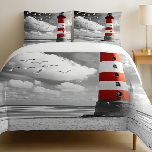 Housse de couette phare de plage en microfibre douce haute densite - 2