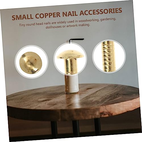 Clavos redondos de cabeza de cobre 285 piezas para muebles y carpintería miniatura 7
