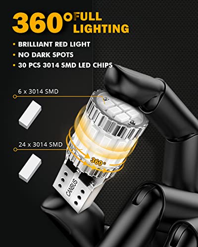 Image of Auxbeam B1 Series 194 LED Bulbs Red 168 2825 T10 W5W Bulb