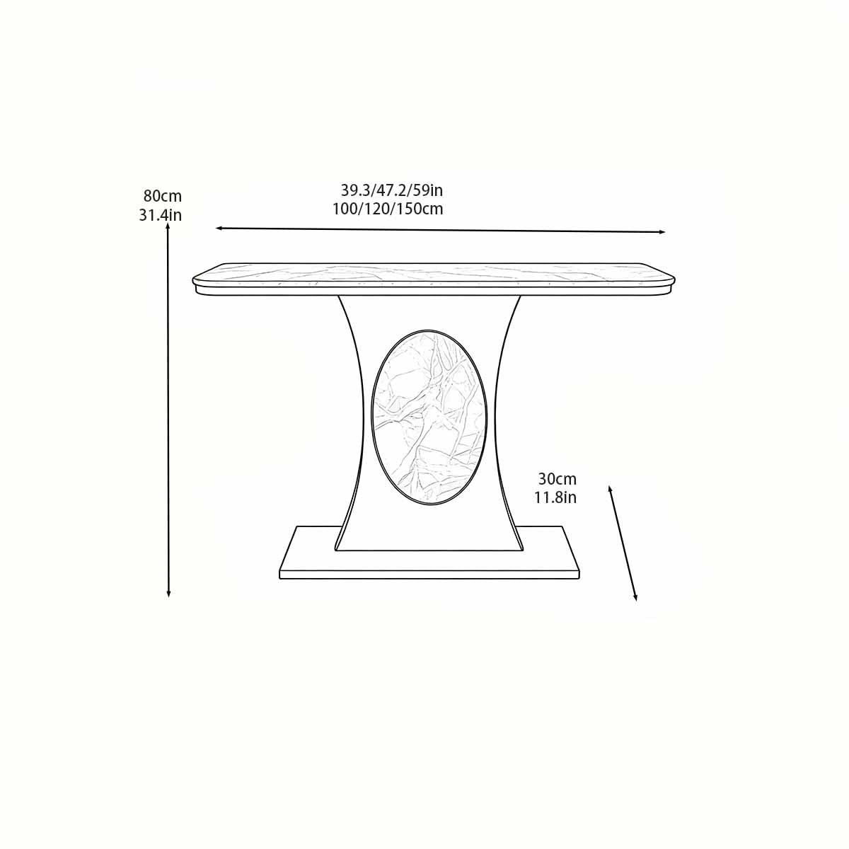 Nowoczesny stół wejściowy z zakrzywionym profilem stylowa konsola do przedpokoju do salonu mała przestrzeń meble ciemnoszary 120 x 30 x 80 cm przedpokój futrzany Recibidor.
