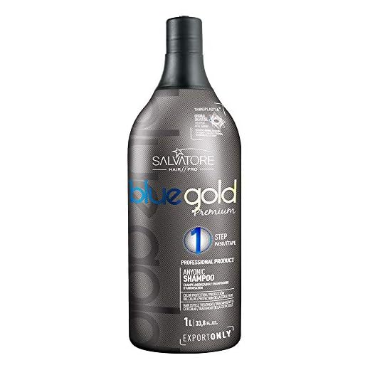 SALVATORE Shampoo Anti-residuos Premium, Blue Gold, 1000 Mililitro