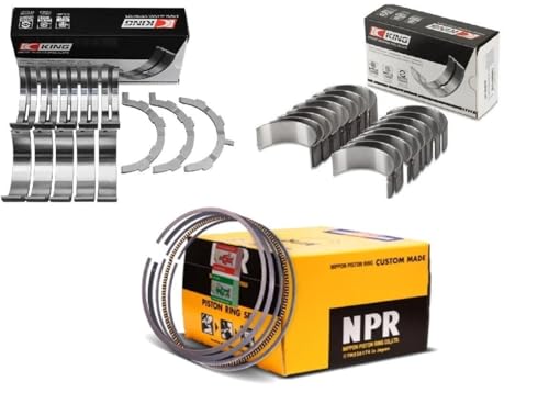 Image of Piston Rings, Rod & Main Bearings kit Compatible with 1996-16 Ford F150 F250 Lincoln 4.6L and 5.4L 16 Valve Engines.