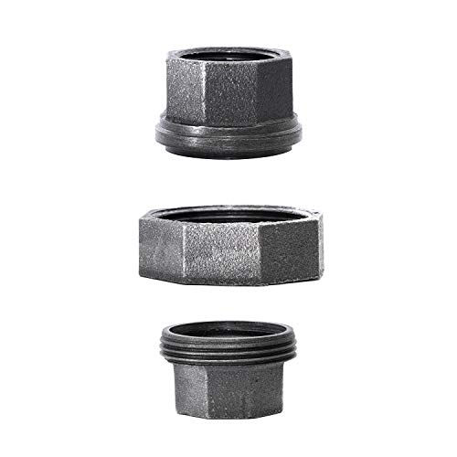 Unión de hierro fundido 3/4 premium de alta resistencia para proyectos decorativos retro 4