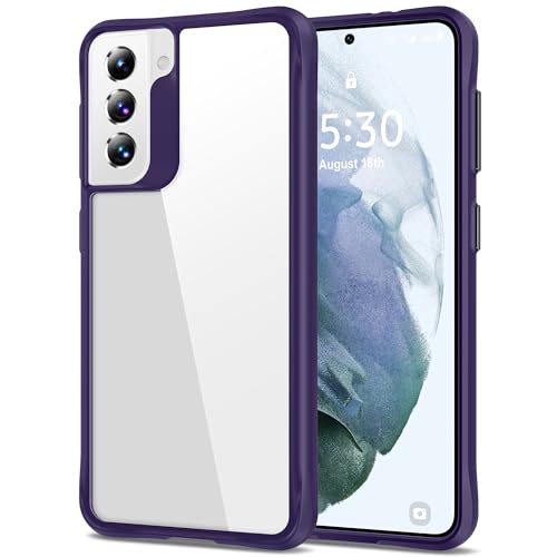 Image of HOOMIL Clear Case for Samsung Galaxy S21 FE, Anti-Yellowing - Purple