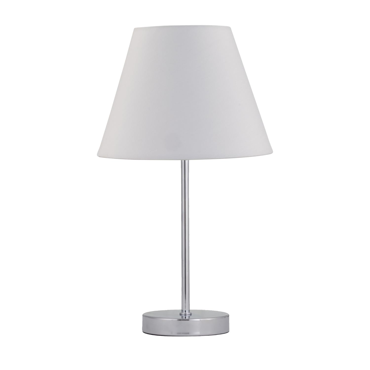 Chrome Touch Operated Table Lamp with Ivory Off White Shade