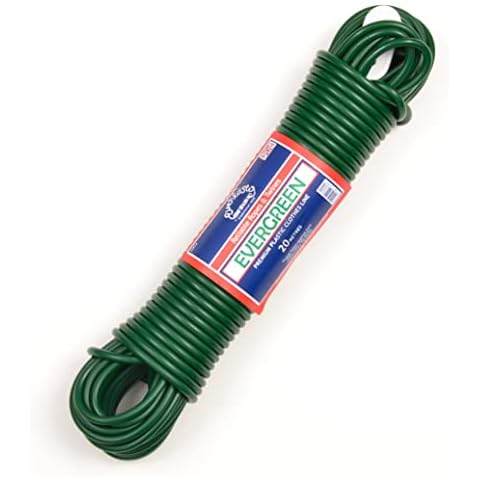 Everlasto 'Evergreen' Premium Quality PVC Clothesline Washing Line 4.8mm X 20M Cover