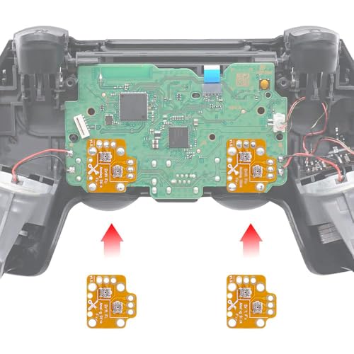 Image of 2 x Analog Stick Drift Fix Mod Handle Rocker Adjusting Plate Game Handle Joystick Drift Repair Board for PS4 PS5 Xbox One Xbox Series X S Controller (Orange)
