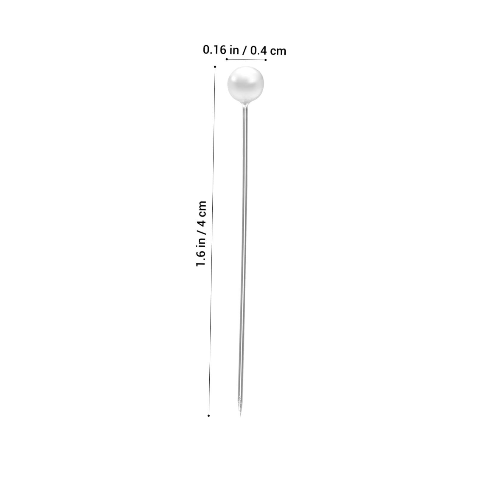 Anneome 100 Alfileres Cabeza de Perla Blancos para Coser y Manualidades, Resistentes a Alta Temperatura, de Metal para Proyectos de Costura y Bricolaje