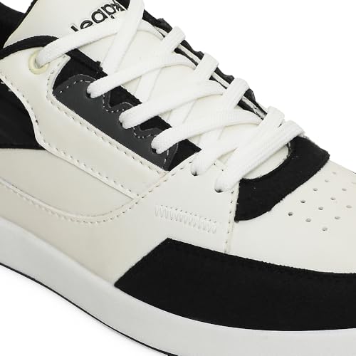 Image of Liberty Leap7x AMAZER-20E Men's Casual Lacing Sneakers, Light Grey and White | Suitable for Walking Travel, College, Office | Comfortable Lace-Up Casual Shoes | Lightweight Stylish Fashion Footwear