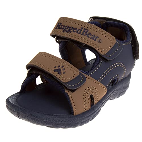 Image of Rugged Bear Kids Boys Girls Open-Toe Outdoor Sport Water Sandals - beach pool slide adjustable strap shoes athletic summer (Toddler /Little Kid /Big Kid)