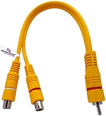20 Pack RCA Y Splitter Cables - 1 Male To 2 Female Plugs For Audio/Video 9 thumbnail image