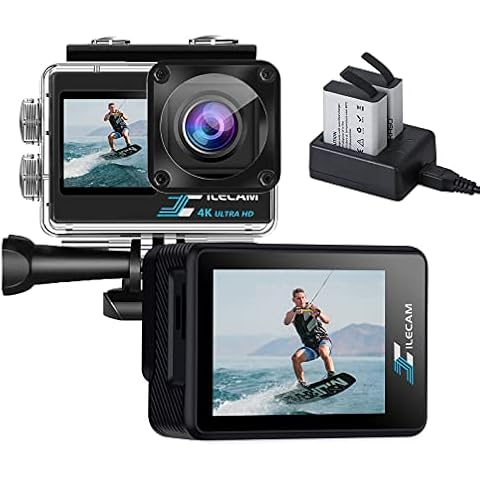 Cámara Deportiva Xilecam 4K WiFi Impermeable con Doble Pantalla Cover