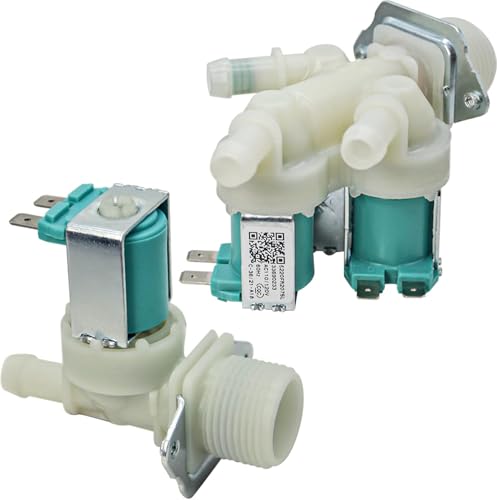 5220FR2075L And 5220FR2006H Cold & Hot Washer Water Inlet Valve Replacement for LG & Kenmore Replace 5221ER1003A 5220FR2006L 5221ER1003C 5220FR2006Q 5221ER1003D etc.