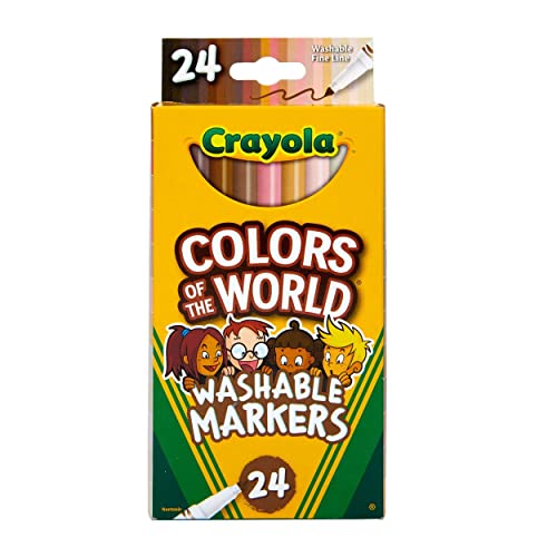 Image of Crayola Colors of the World Markers 24 Count