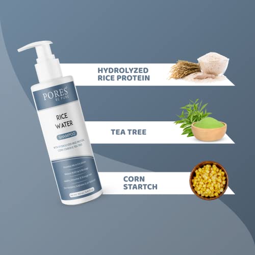 Image of Rice Water Shampoo & Conditioner Combo | With Rice Protein, Corn Starch, Coconut & Tea Tree | For Men & Women | Repairs Dry & Damaged Hair | Sulfate & Paraben Free - (250 ml X 2)