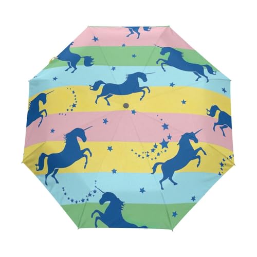 Parapluie à rayures pastel GAIREG automatique et léger pour femme