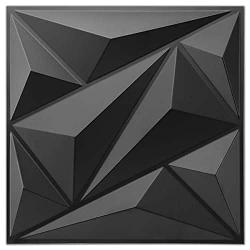 Art3dwallpanels 33 Pack 3D Wall Panel Diamond for Interior Wall