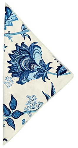 Servilletas de Tela Azul Floral 18 x 18 Pulgadas Pack 12 miniatura 2