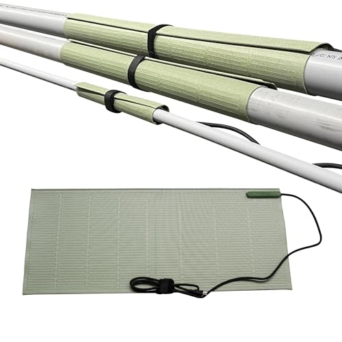 PVC Heating Blanket by Rama Corporation - Temperature Controlled conduit Heater Wrap for 1/2 to 1-1/2 Conduit - 120 Volts 200 Watts Cable With Thermostat - USA Made Pipe heating Blanket