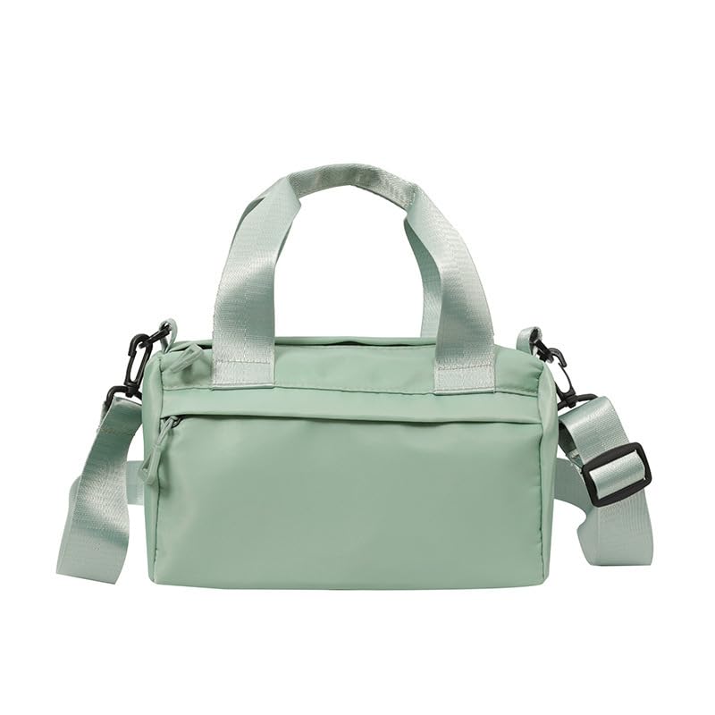Mini bolsa de ginástica mensageiro de nylon multiuso fitness ombro elegante viagem com alça ajustável, Verde, Medium, Verde