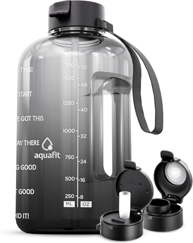 AQUAFIT Half Gallon Water Bottle with Motivational Quotes