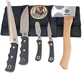 Knives of Alaska Super Pro Pack with Wood Saw, Black Suregrip, Nylon Sheath