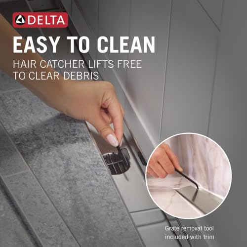 Delta Faucet 24-Inch Reversible Linear Shower Drain Trim in Black Stainless by DELTA - Image 8