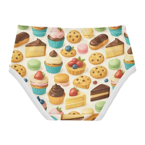 Joisal Cute Colorful Cartoon Desserts Girl Panties Cute Girls Underwear Toddler Cotton Aesthetic Briefs Girls Undies 2t2