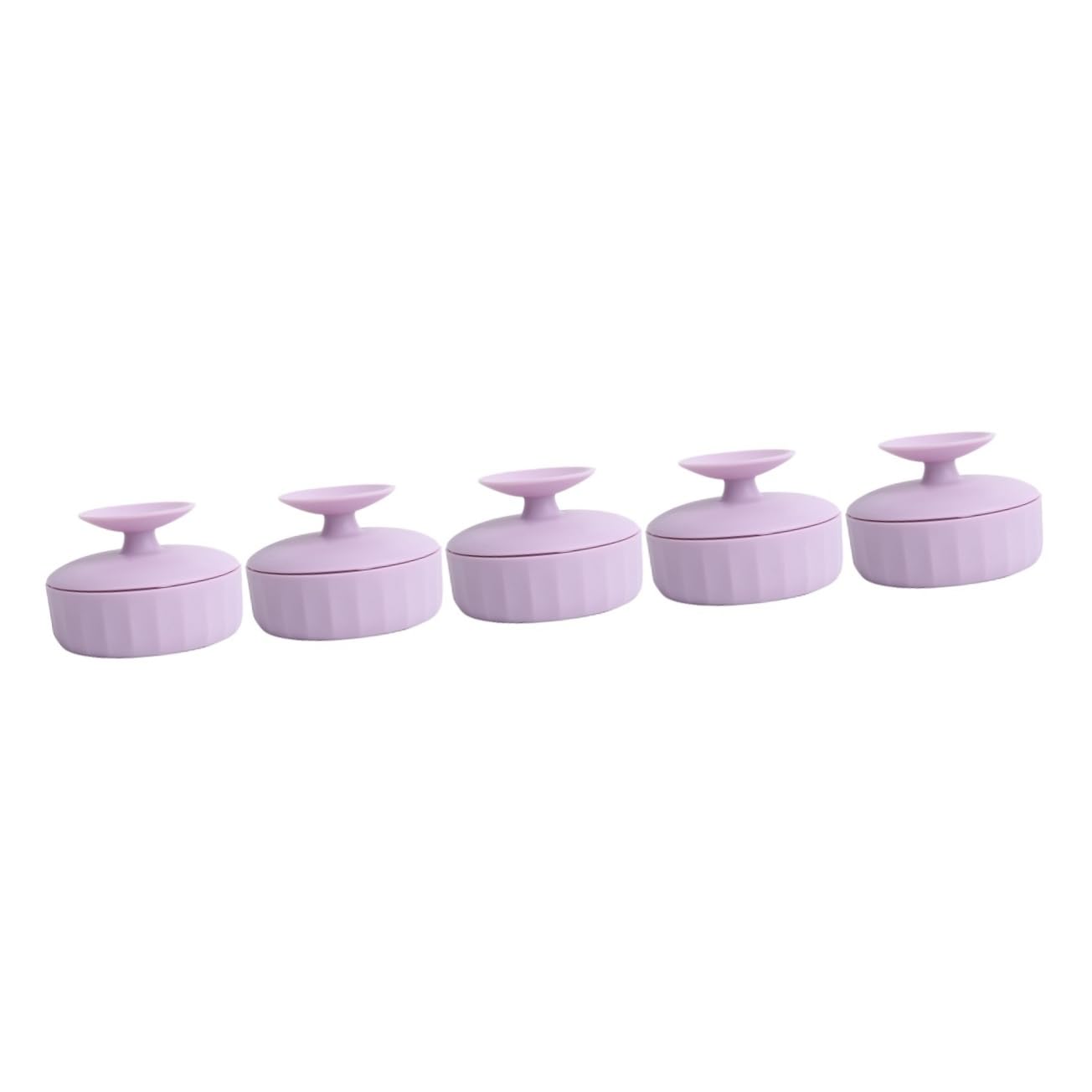 FRCOLOR 5stücke Kosmetik Pinsel Reinigungsbox Aus Silikon Dual-use Reinigungswerkzeug Für Make-up Pinsel Langlebig Für Professionelle Anwendung Und Heimgebrauch Violette Farbe