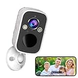 Rraycom Security Cameras Wireless Outdoor, 2K Battery WiFi Surveillance Indoor Home Camera with AI Motion Detection Spotlight Siren Alarm Color Night Vision 2-Way Talk, Waterproof, Cloud/SD Storage