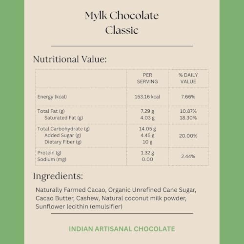 Image of Darkins Vegan Mylk Classic Chocolate | Unrefined Cane Sugar | Gluten-free | Hand Crafted Chocolate | 50 Gm Each Pack Of 2