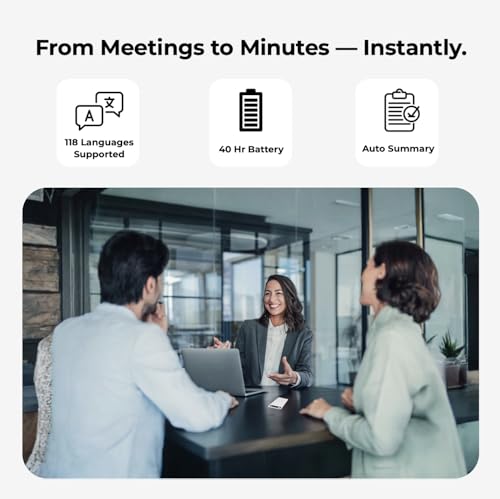 Image of AltaX ThinkNote AI Voice Recorder for Meetings, Calls & Lectures | ChatGPT Powered Instant Transcription, Auto Summary & Mind Maps | 118 Language Support | All-Metal Design w /Case | 64GB (Onyx Steel)
