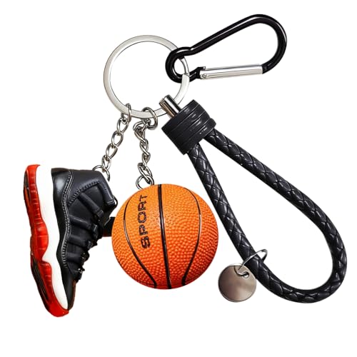 Newly Car Key Chain Accessories Fashionable Keychains for Men & Women, Stylish Gift Car Keychain for Basketball Sport Fans (Classic 3)