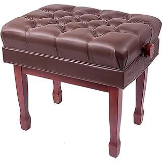 Yisss Tabouret Piano,Banquette Piano Banc Banc de Piano Marron avec Tabouret de Piano hydraulique en Cuir véritable avec Construction en Bois Dur Massif, Parfait pour Les Enfants (Null Brown) - Les Beatles, Paul McCartney, John Lennon, RIngo Starr, George Harrison
