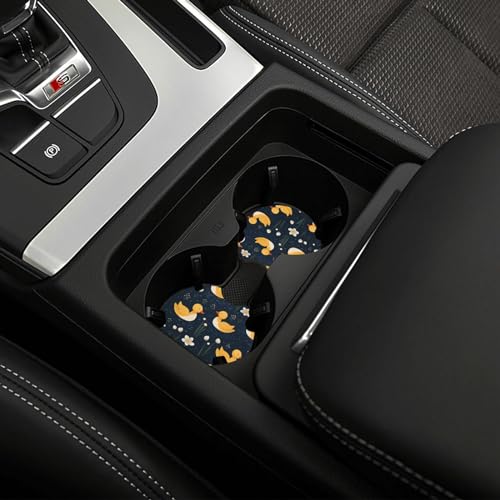 Portavasos para auto 2 pack, patito amarillo de neopreno absorbente miniatura 4