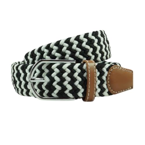 Image of The Tie Hub Unisex Stretchable Woven Fabric Belt | Adjustable, Hole-Free Design | Fits Up to 40 Inches Waist