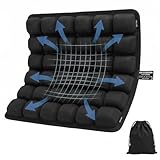 seektik Upgraded Inflatable Travel Seat Cushion for Airplane and Car, Portable Air Cushion for Long Flights, Office Chair and Wheelchair, Pressure Relief Seat Pad for Sitting Comfort