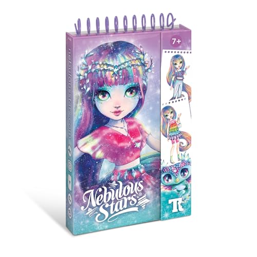Nebulous Stars Designer-to-Go Isadora Kit de croquis tendance portable avec autocollants et pochoirs pour enfants Ă partir de 7 ans Multicolore 15 x 4 x 21 cm
