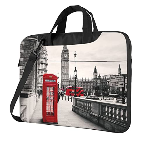Sacoche ordinateur portable à imprimé cabine téléphonique Londres rouge VACSAX